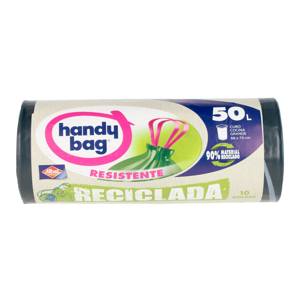 Sacs à Ordures 'Handy Bag Reciclada' - 50 L, 10 Pièces