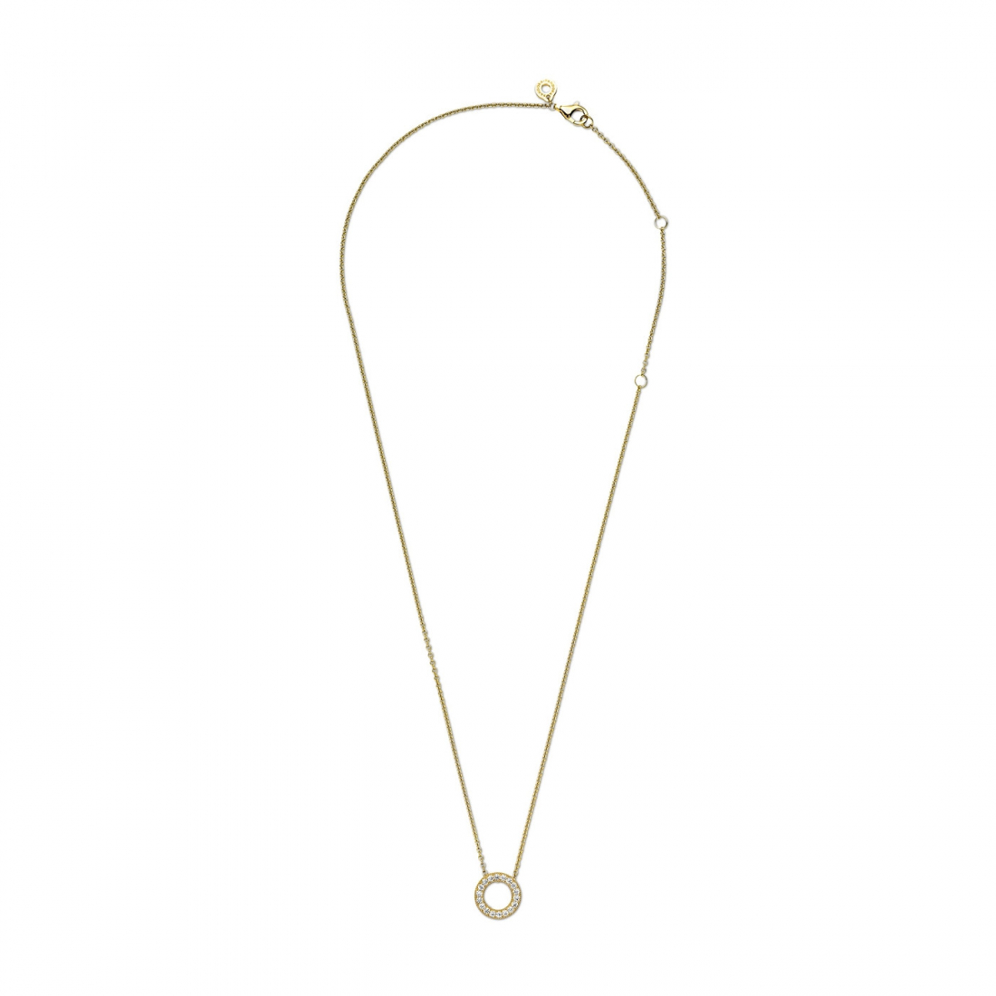 Women's 'Logo Pavé Circle' Necklace