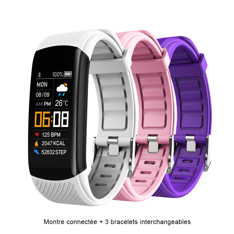 Bracelet pour montre intelligente, Montre connectée - 3 Pièces