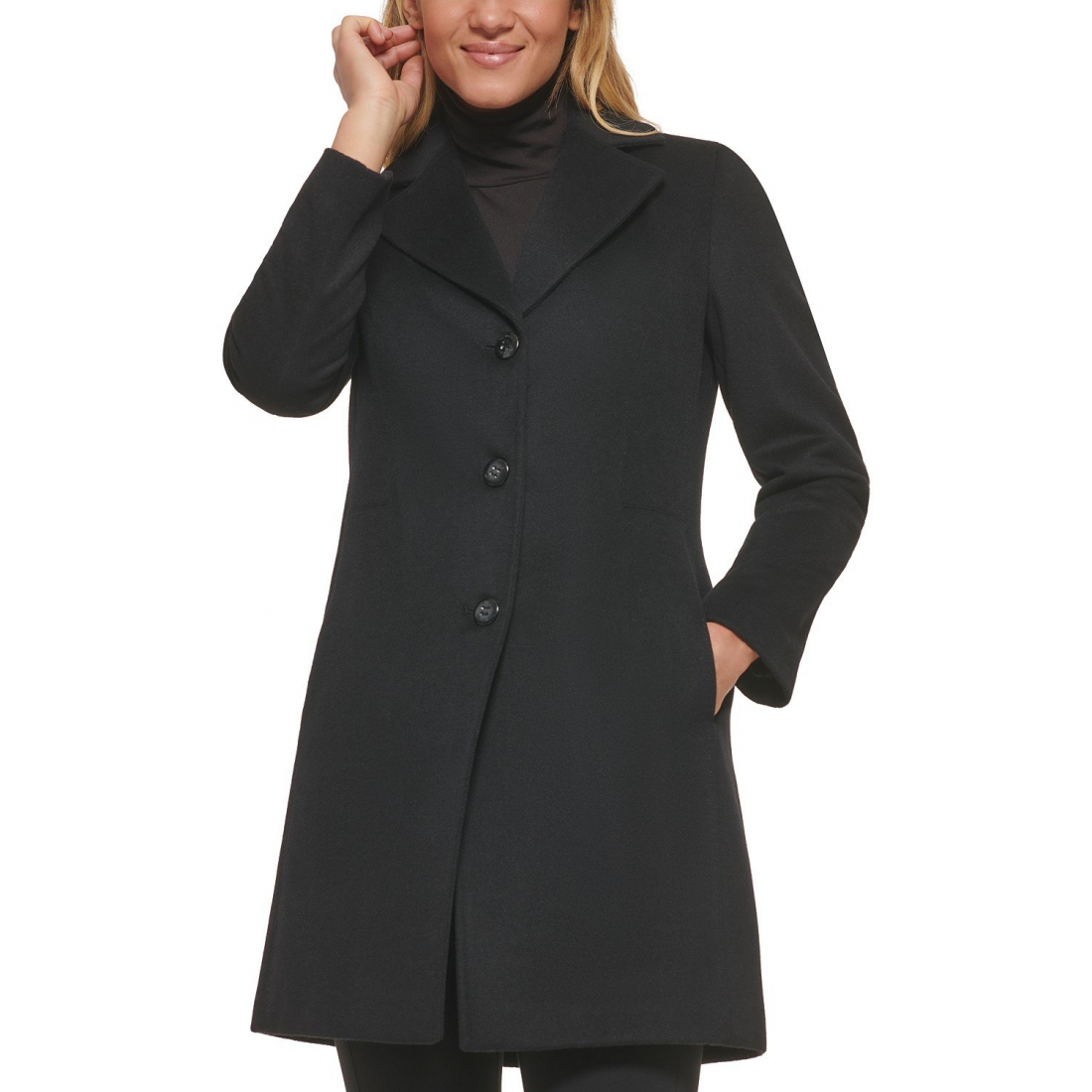 Women's 'Single-Breasted Wool Blend Coat'