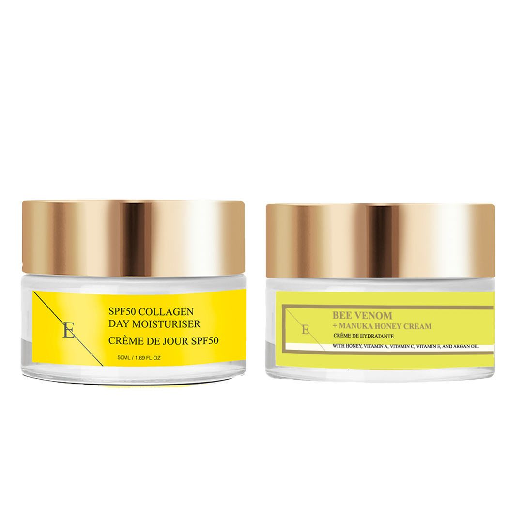 'Bee Venom & Manuka Honey + Collagen SPF50' Face Cream - 50 ml, 2 Pieces