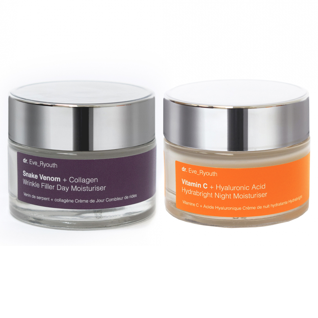 'Snake Venom & Collagen Wrinkle Filler + Vitamin C & Hyaluronic' Day Cream, Night Cream - 50 ml, 2 Pieces