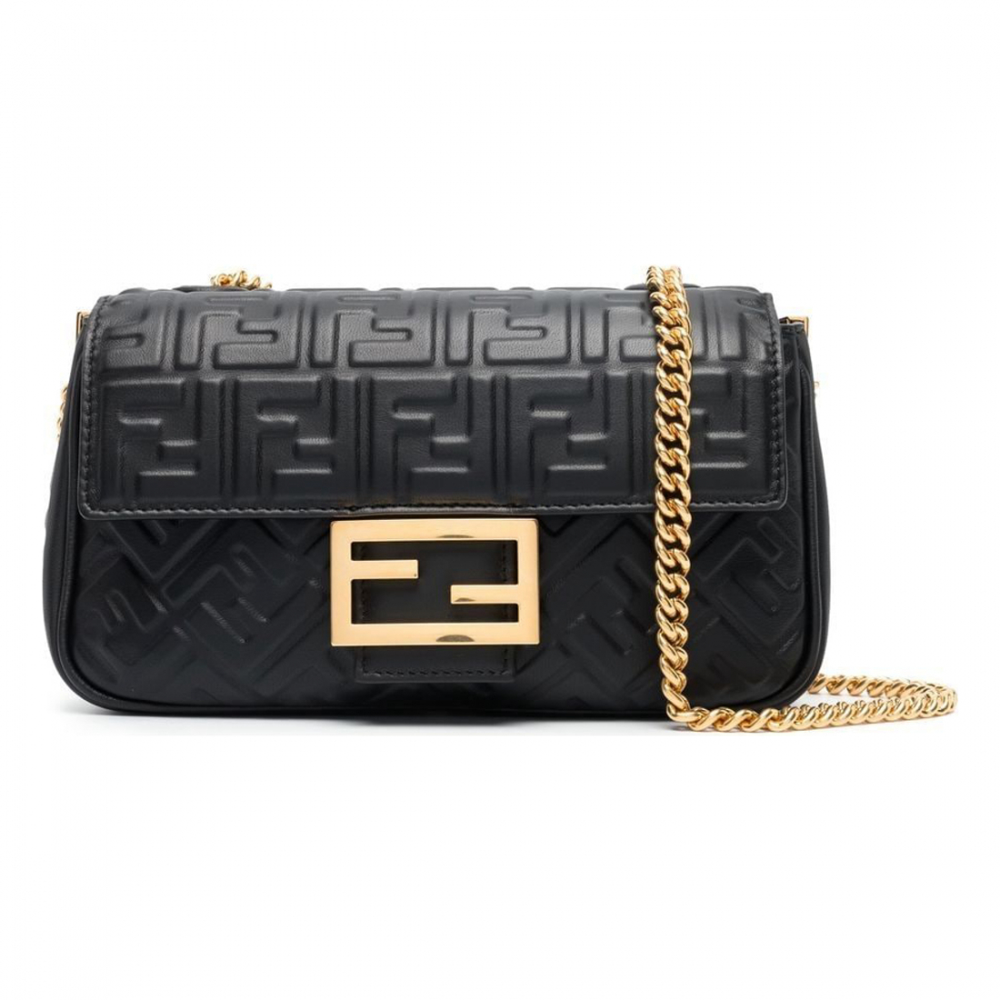 Women's 'Chain FF Midi' Baguette Bag