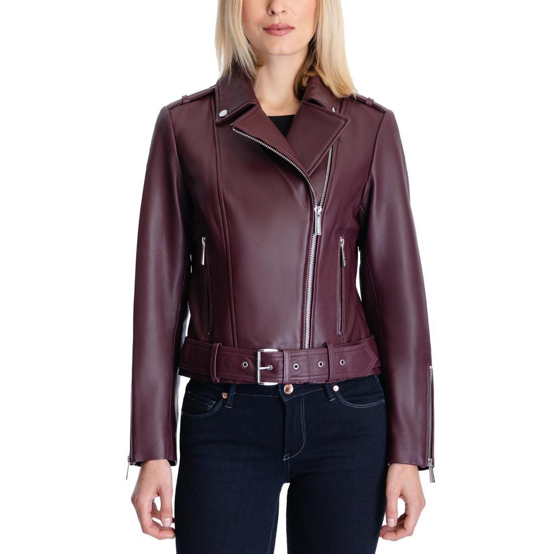 Women's 'Belted Moto' Biker Jacket