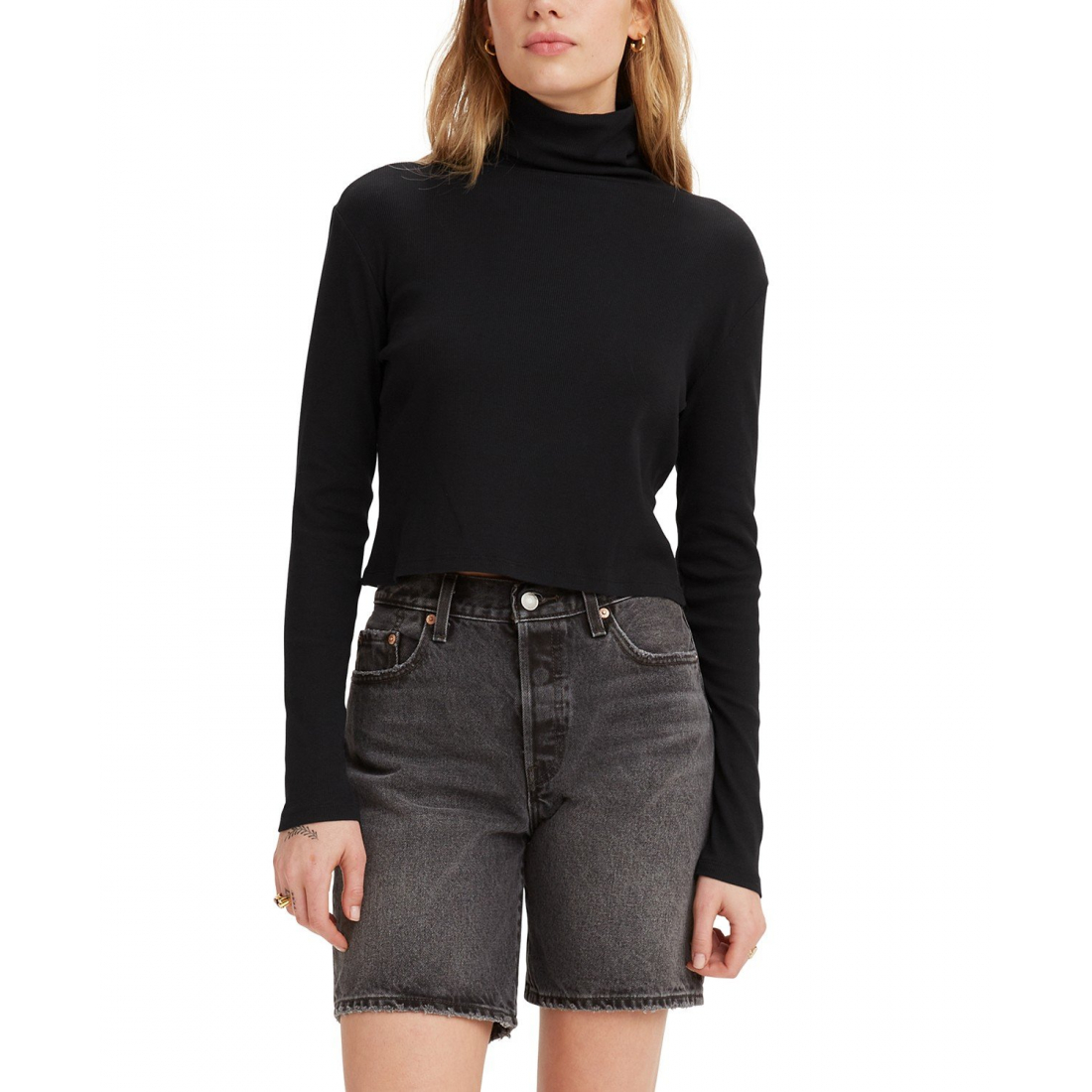 Women's 'Moon Rib' Turtleneck Top