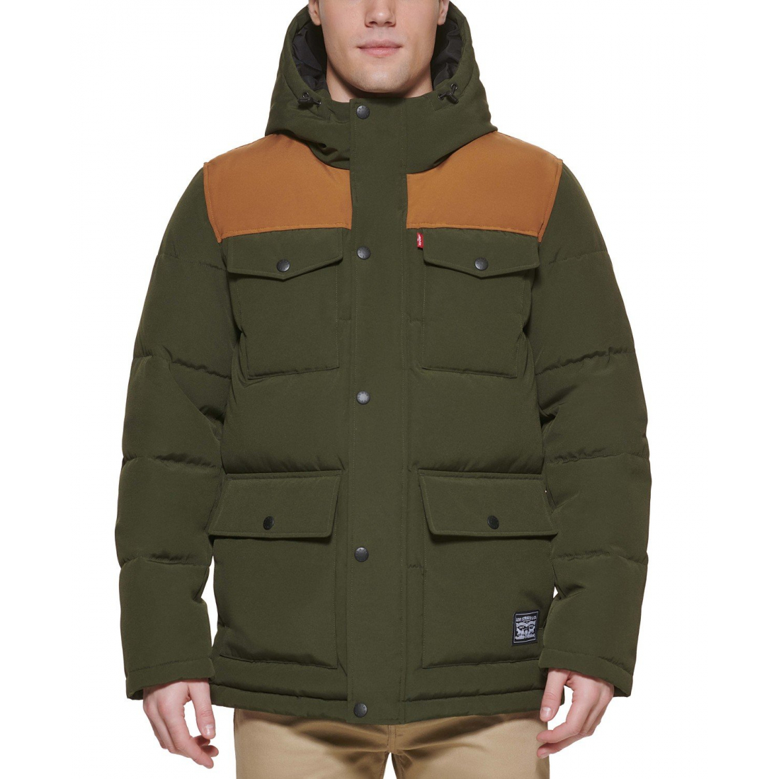 Men's 'Four Pocket Parka Hoody' Quilted Jacket