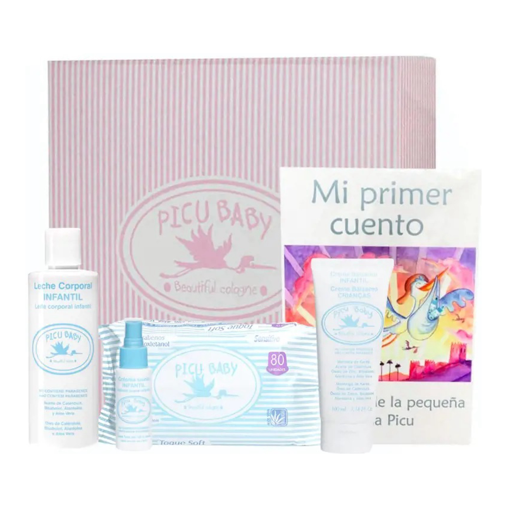 Set de trousse de toilette 'Infant Pink Striped' - 5 Pièces