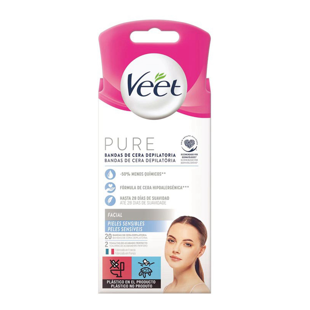 'Pure' Face Wax Strips - 20 Pieces