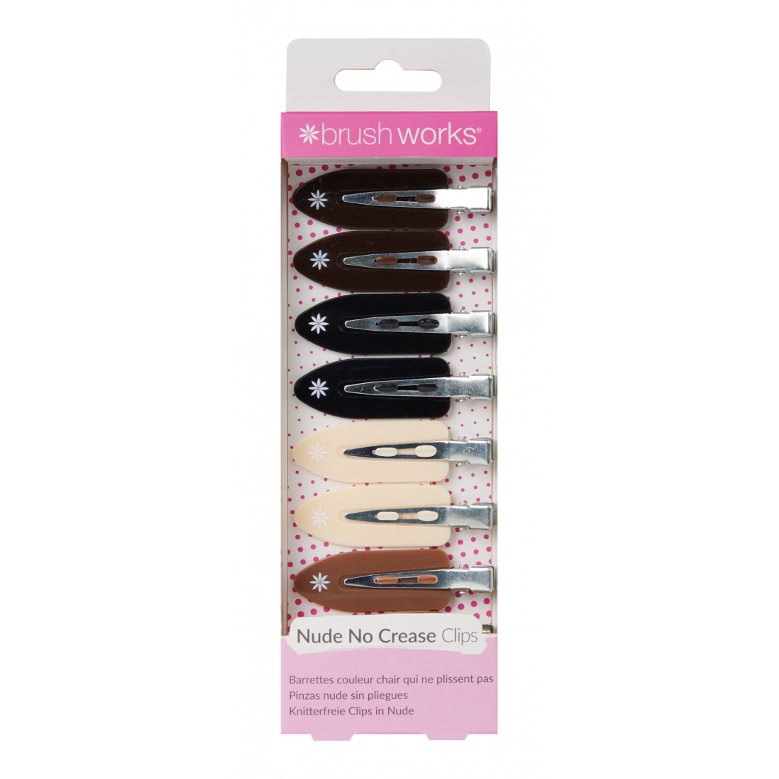 'Nude No Crease' Hair Clips Set - 8 Pieces