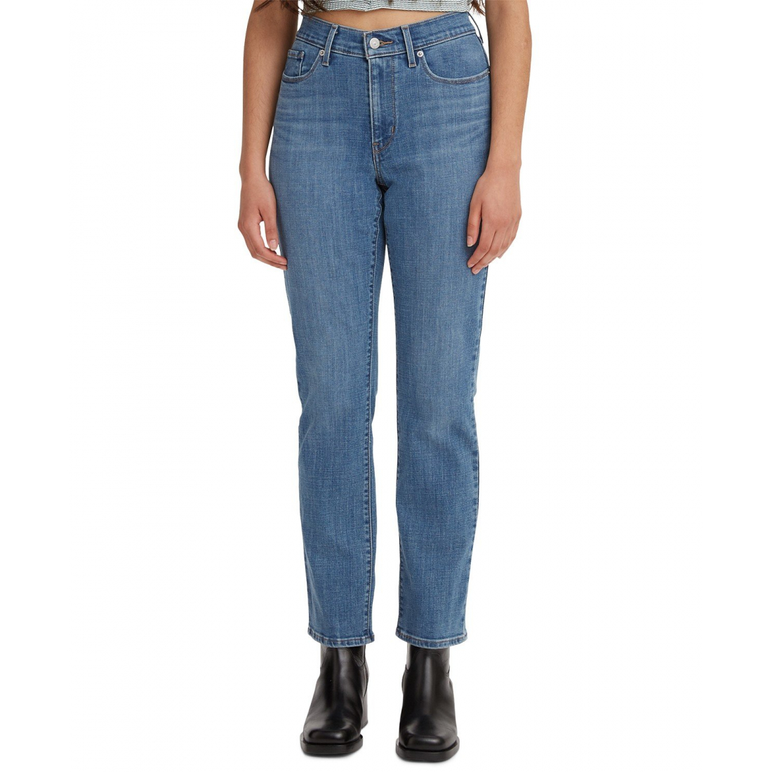 'Classic Mid Rise Straight-Leg' Jeans für Damen