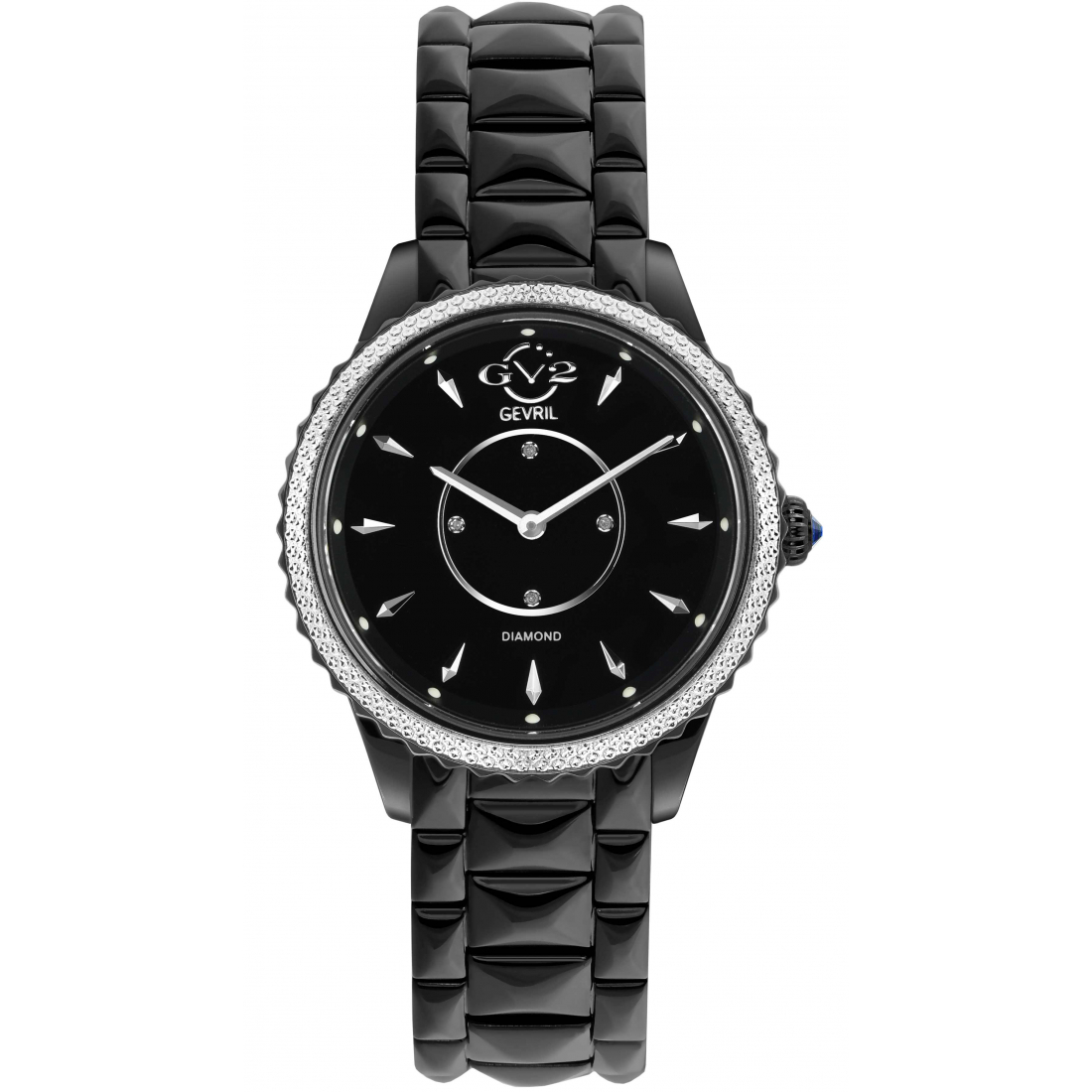 Women's Siena Black Dial Stainless Steel Watch