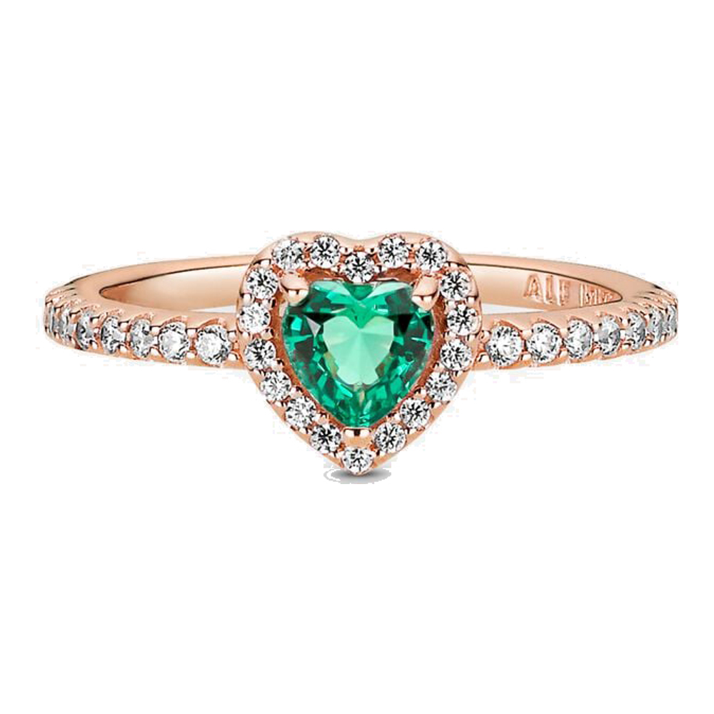 'Sparkling Elevated Heart' Ring für Damen