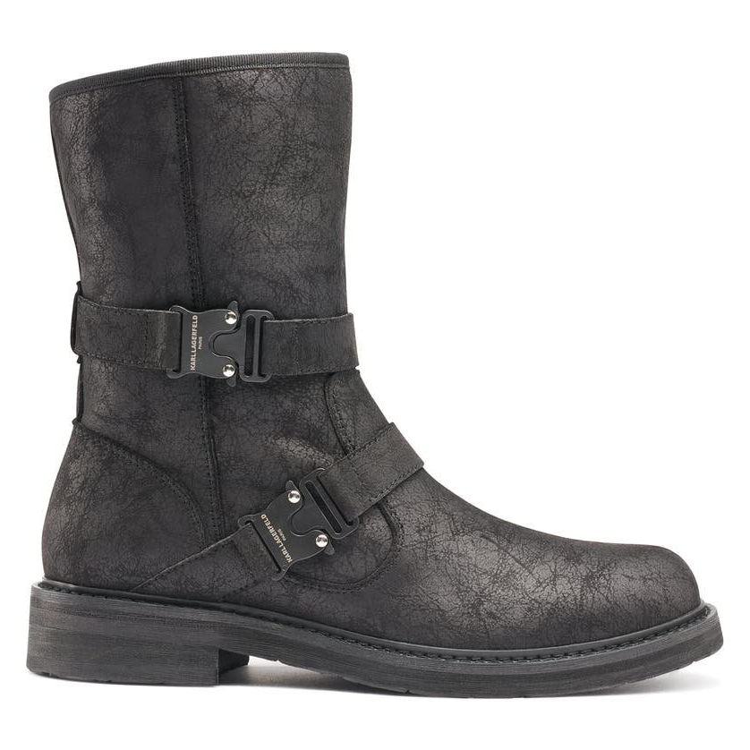 Men's 'Lined Double Buckle' Long Boots