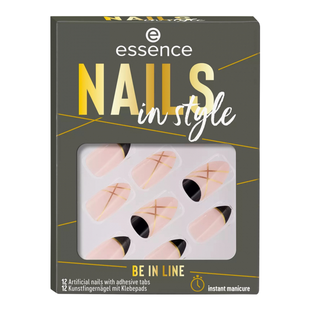 'Nails In Style' Fake Nails - 12 Be In Line 12 Pieces