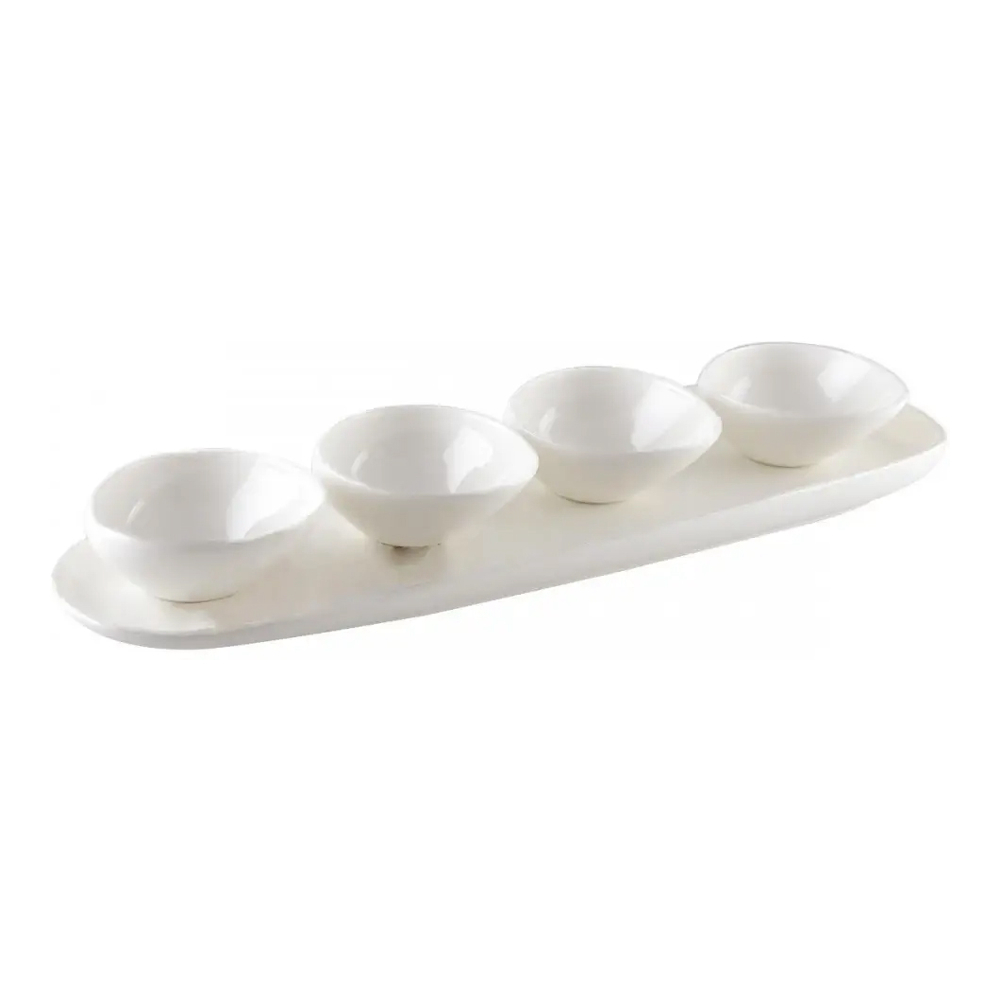 Aperitif Set  With 4 Ceramic Dishes