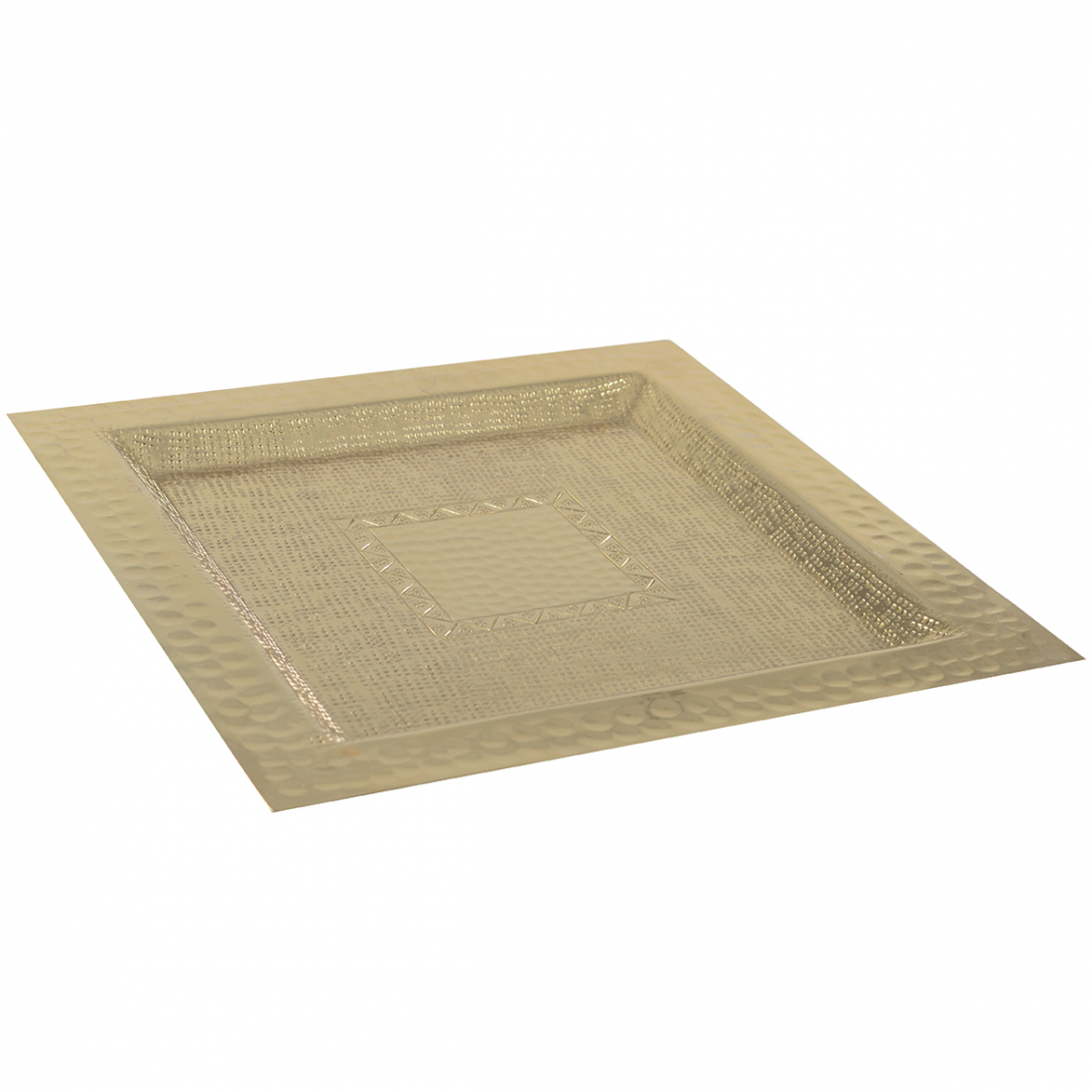 Gold Square Tray 28Cm