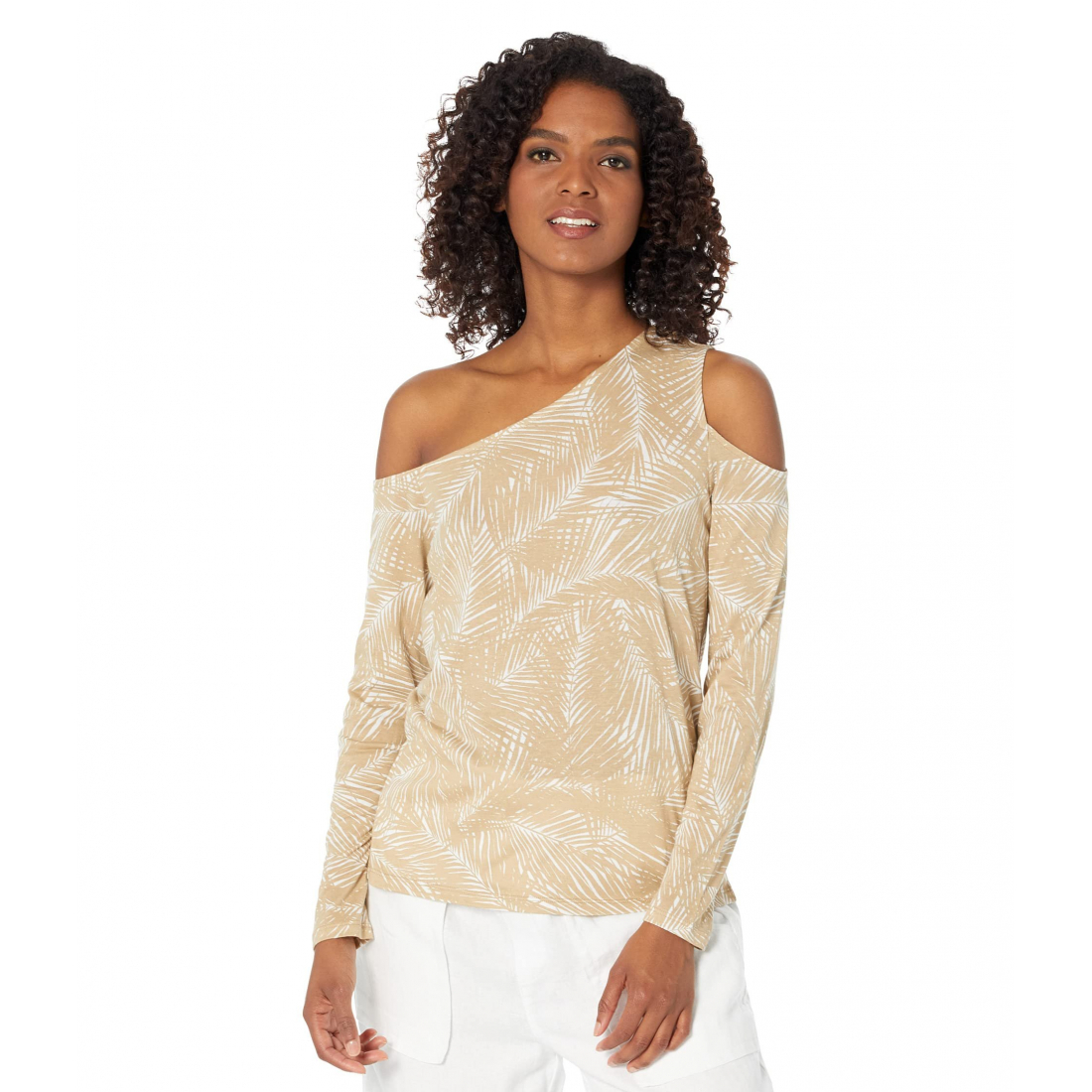 Women's 'Asymmetrical Palm' Long Sleeve top