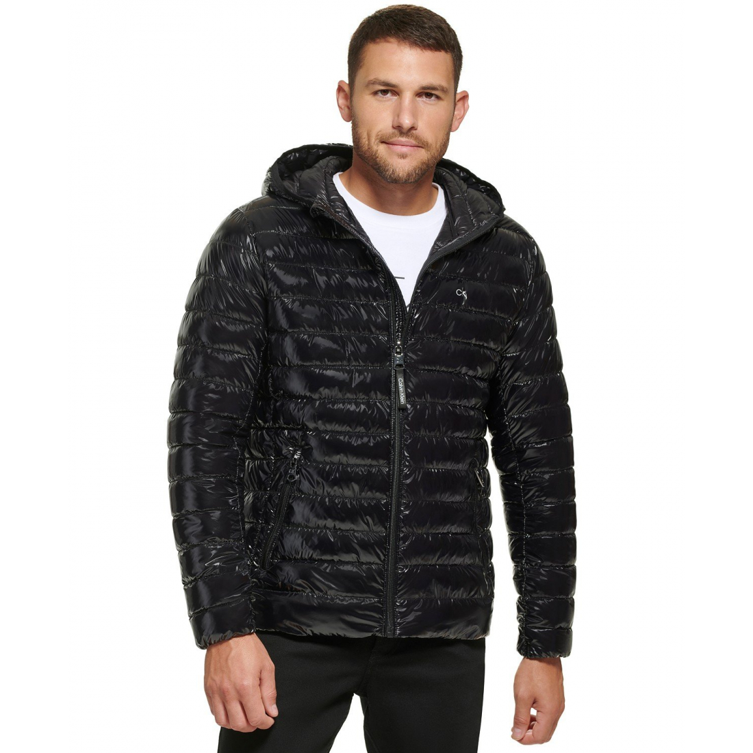 'Hooded & Packable' Gesteppte Jacke für Herren