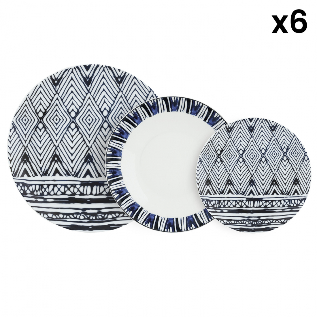 'Acai' Plate Set - 18 Pieces