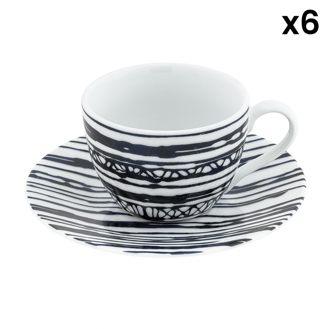 'Acai' Coffee Cup & Saucer Set - 80 ml, 12 Pieces