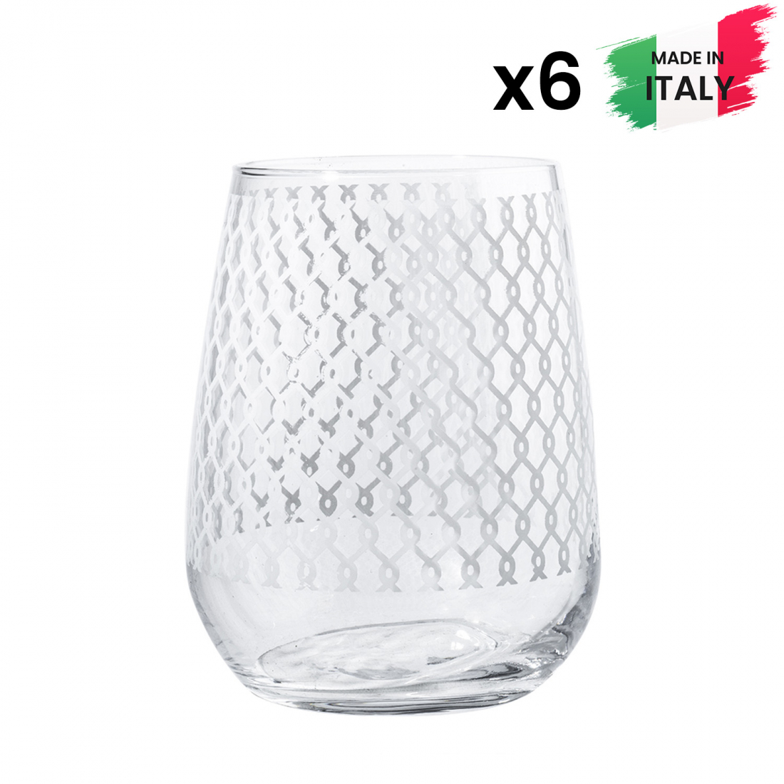 'Biancospino' Water Glass Set - 300 ml, 6 Pieces