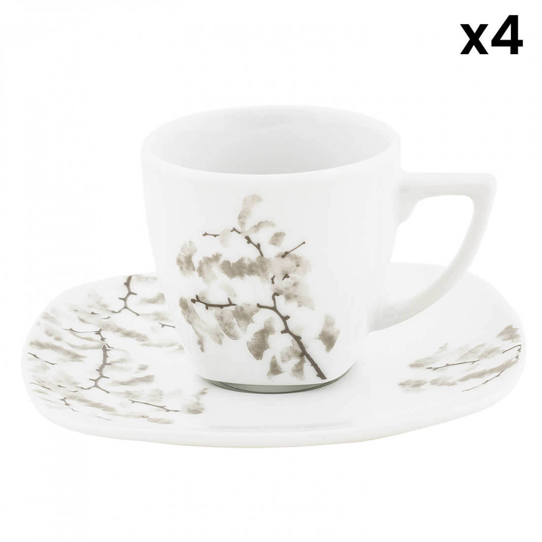 'Canfora' Tea Cup + Saucer - 170 ml, 8 Pieces