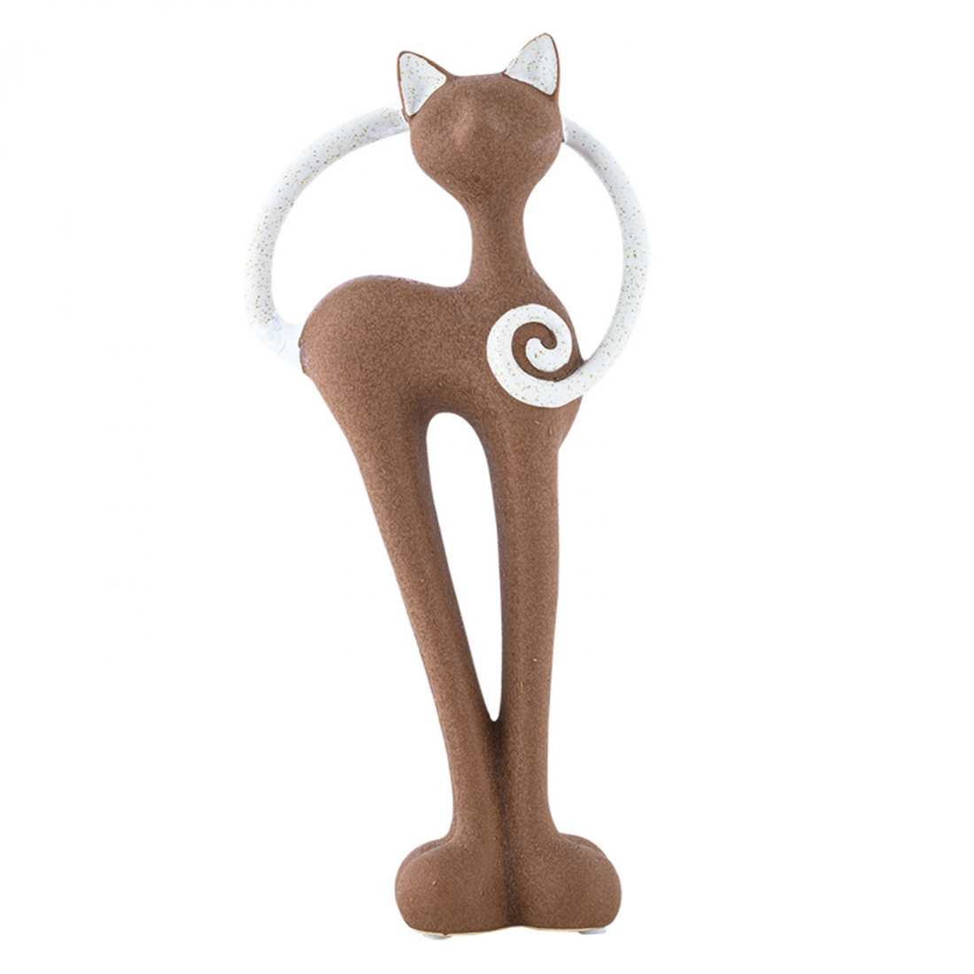 'Zafferano Cat With Circle' Skulptur