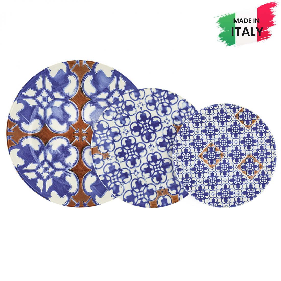 'Ravello' Plate Set - 18 Pieces