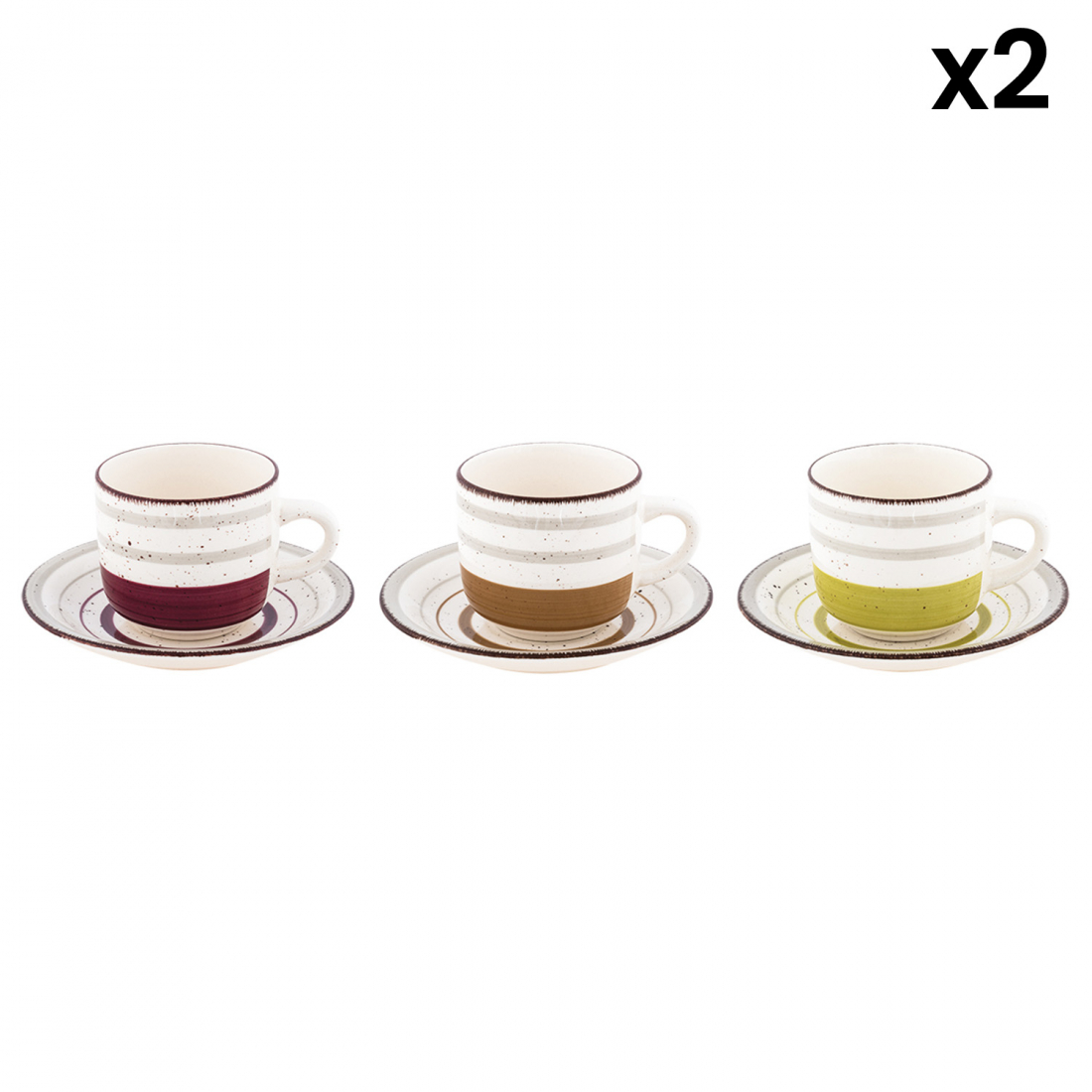 'Myrrh' Tea Cup + Saucer - 280 ml, 12 Pieces