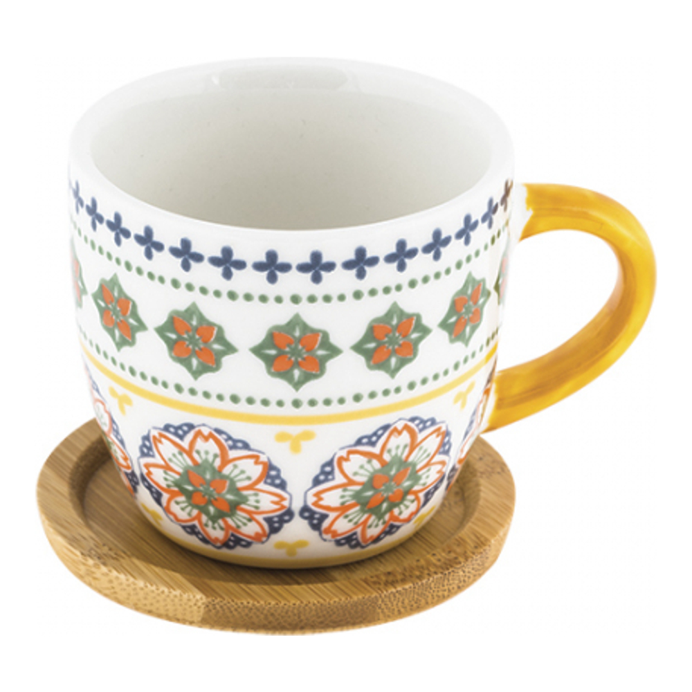 'Gardeny' Coffee Cup & Saucer Set - 80 ml, 12 Pieces