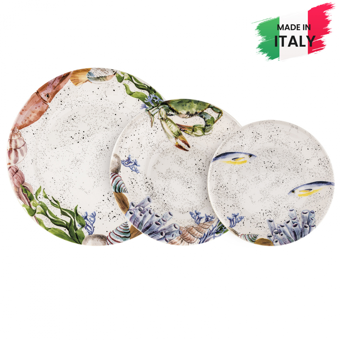 'Ponza' Plate Set - 18 Pieces