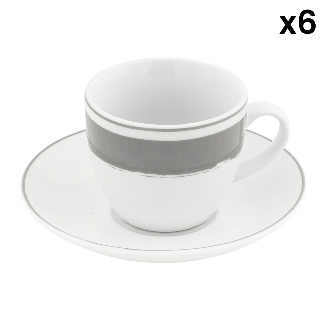 'Manta' Kaffeetasse & Untertasse Set - 80 ml, 12 Stücke