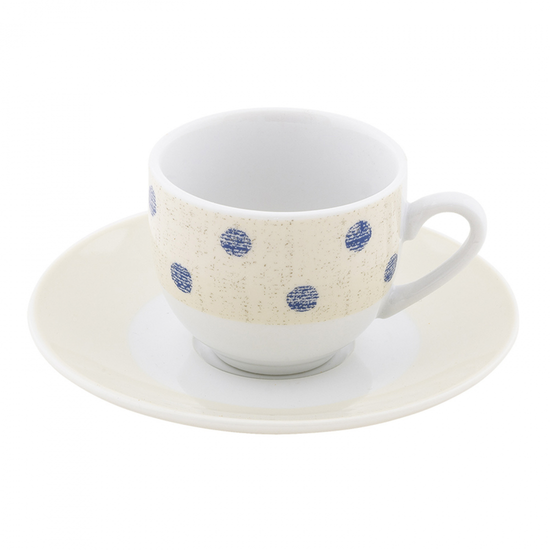 Set de tasses & soucoupes à café 'Sesamo' - 80 ml, 12 Pièces