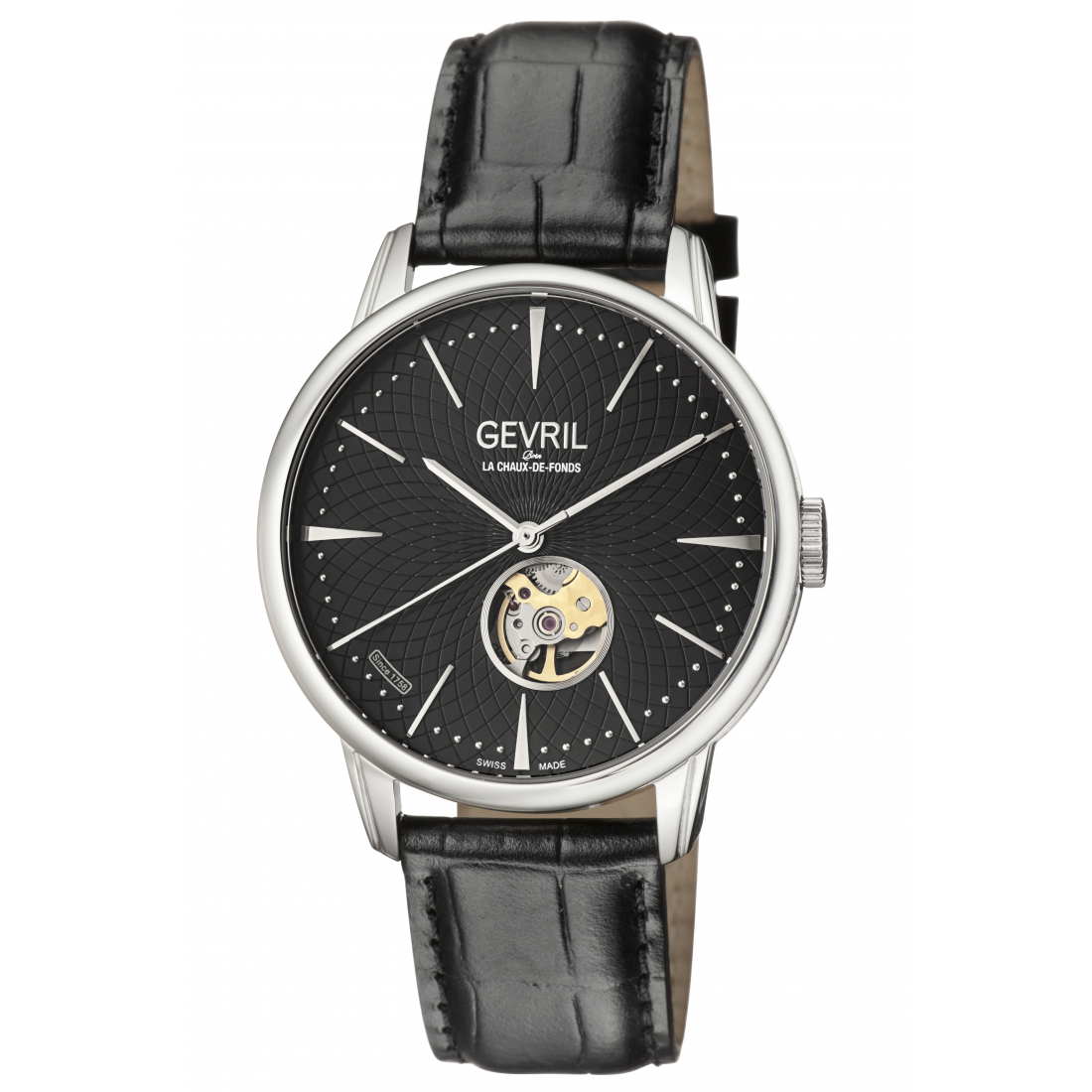 Men's Mulberry Black Dial Calfskin Leather Watch
