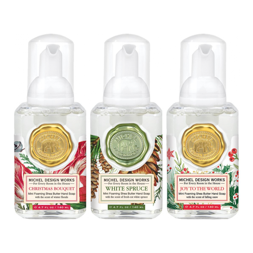 Savon moussant 'Christmas Bouquet, White Spruce, Joy To The World' - 140 ml, 3 Pièces