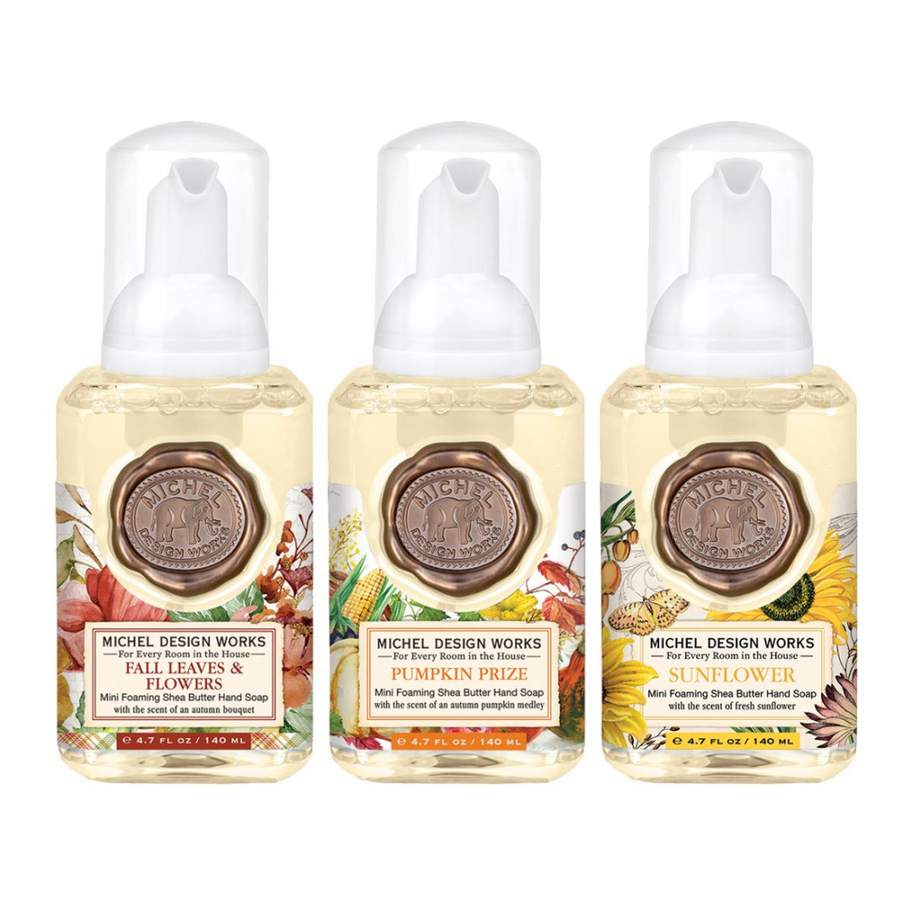 Savon moussant 'Fall Leaves & Flowers, Pumpkin Prize, Sunflower' - 140 ml, 3 Pièces