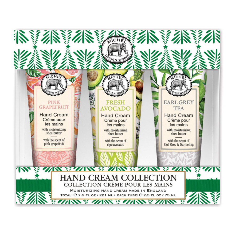 'Pink Grapefruit, Fresh Avocado, Earl Grey Tea' Hand Cream - 75 ml, 3 Pieces