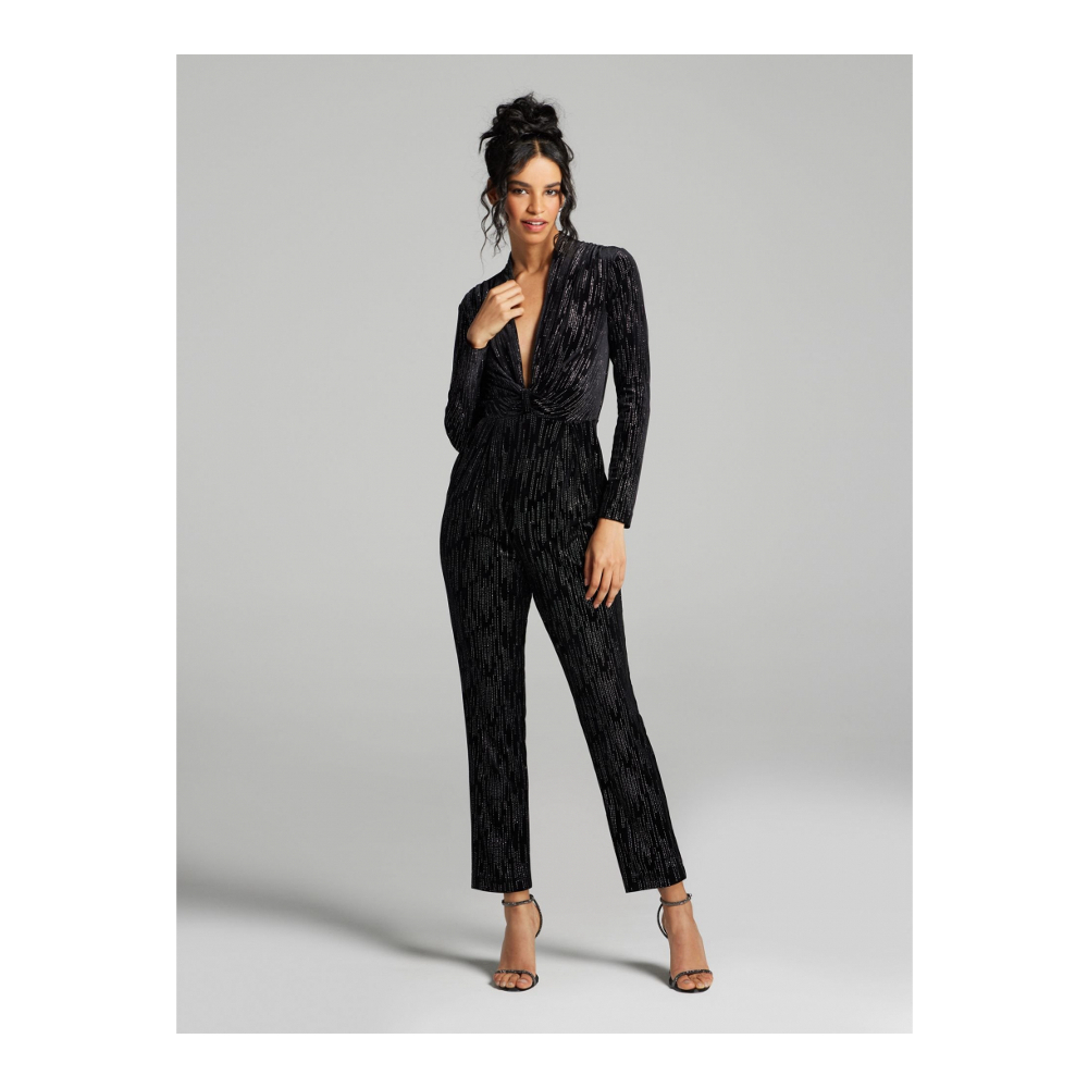 Women's 'Lenore Plunging Pleated' Jumpsuit