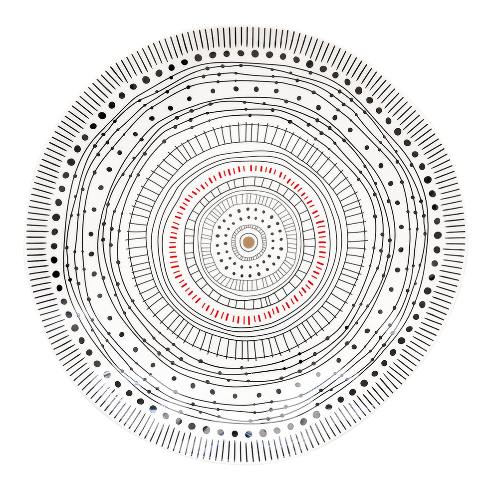 Set 4 Porcelain Dinner Plate Ø 26cm Organic Vers.2