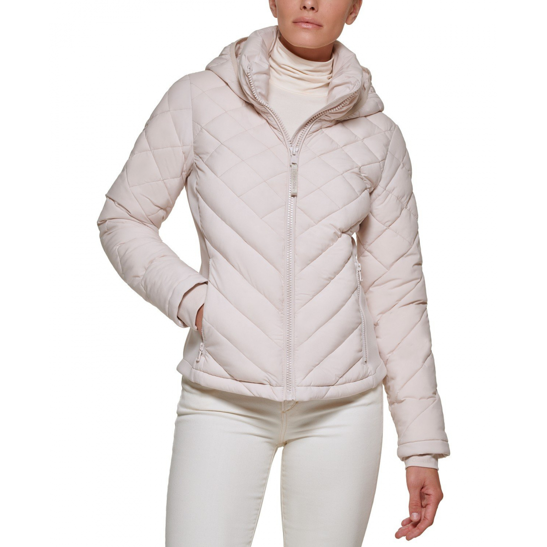 'Side-Panel Hooded Packable Puffer Coat' für Damen