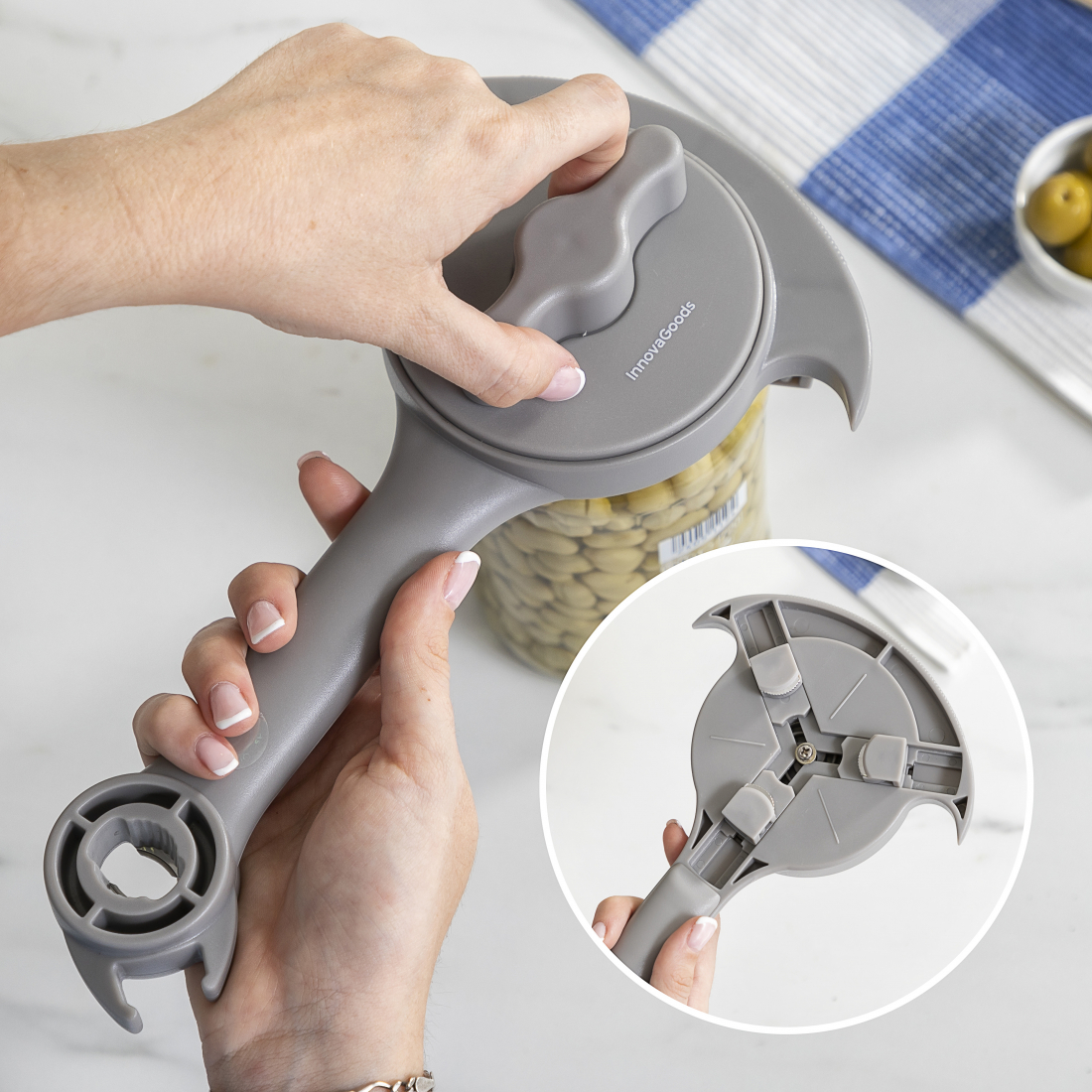 Tapof Multifunction Adjustable Jar Opener