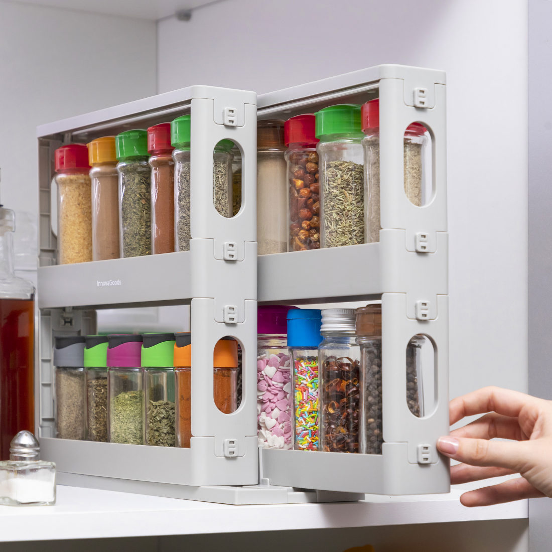 Rispick Sliding And Pivoting Spice Rack