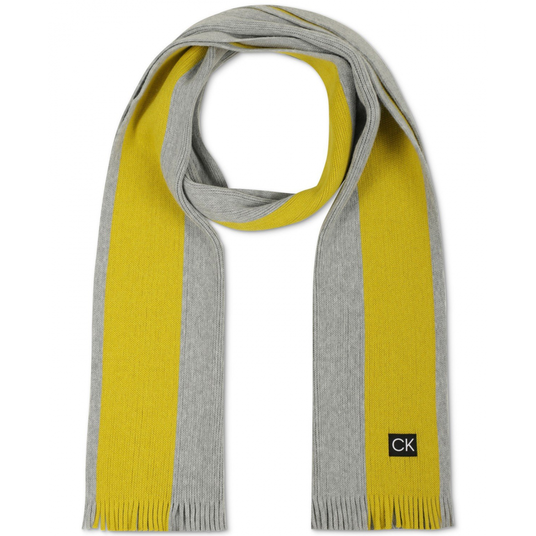 'Thick Wool Blend Side Stripe Logo Scarf' pour Hommes