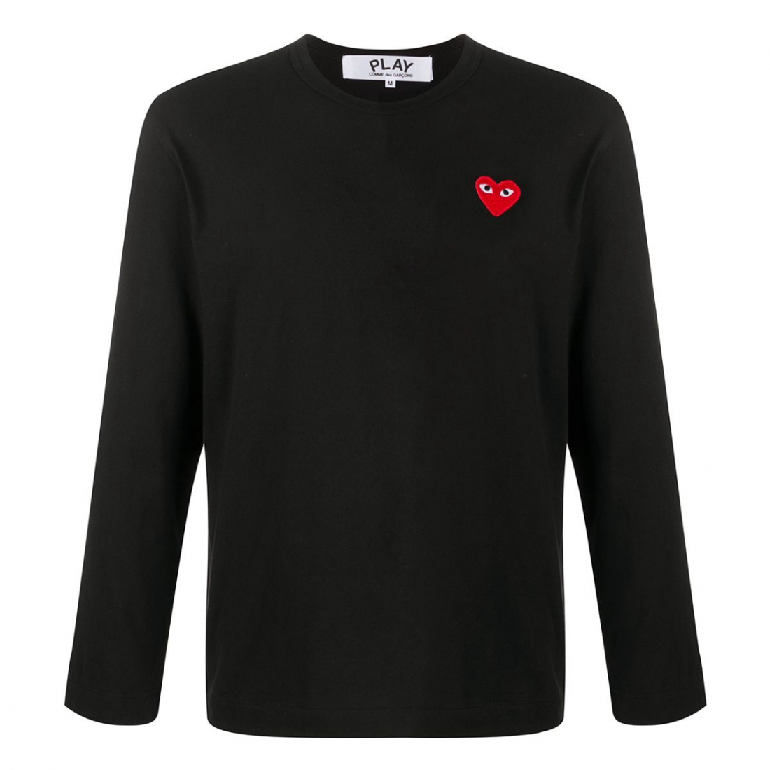 'Embroidered Heart' Langärmeliges T-Shirt für Herren