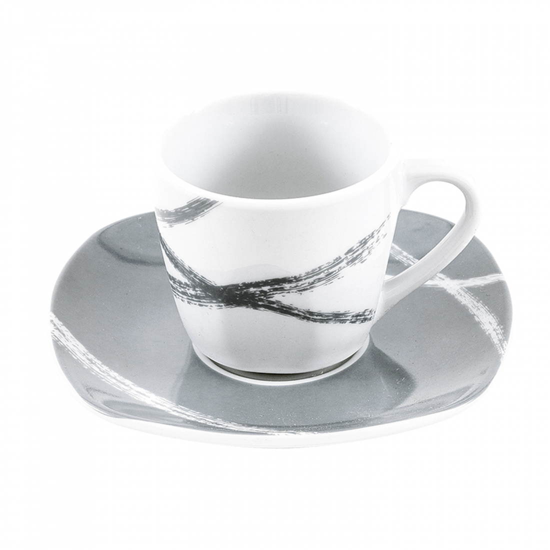 Set de tasses & soucoupes à café 'Sandy' - 80 ml, 12 Pièces