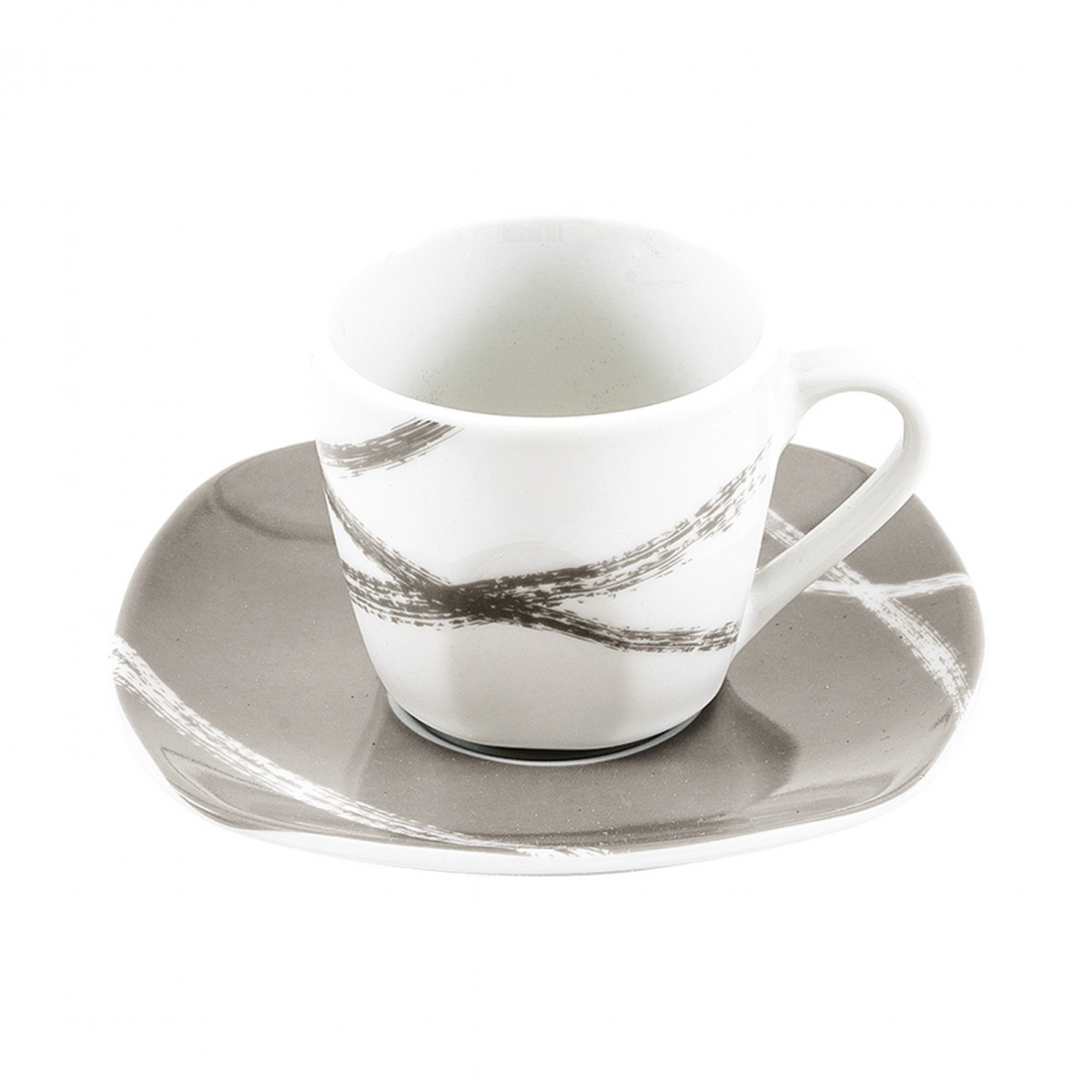 Set de tasses & soucoupes à café 'Sandy' - 80 ml, 12 Pièces