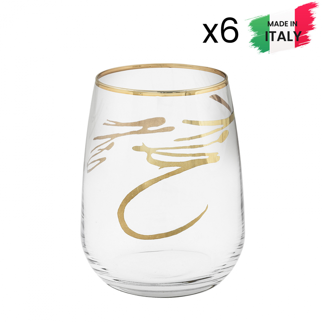 'Assenzio' Wasserglas-Set - 350 ml, 6 Stücke