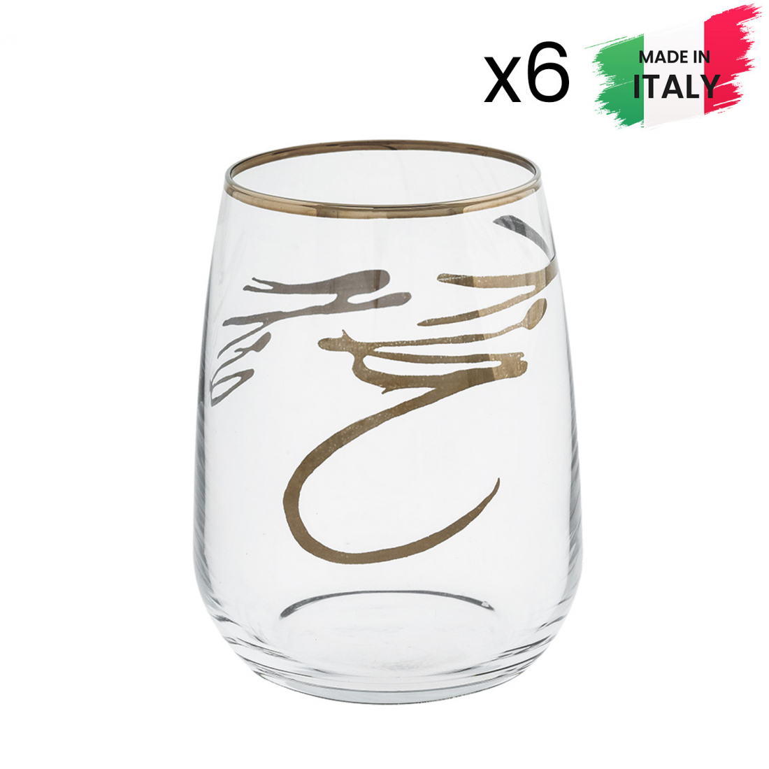 Ensemble de verre à eau 'Assenzio' - 350 ml, 6 Pièces