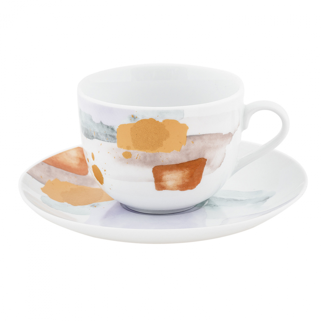 'Patchouli' Tea Cup + Saucer - 8 Pieces