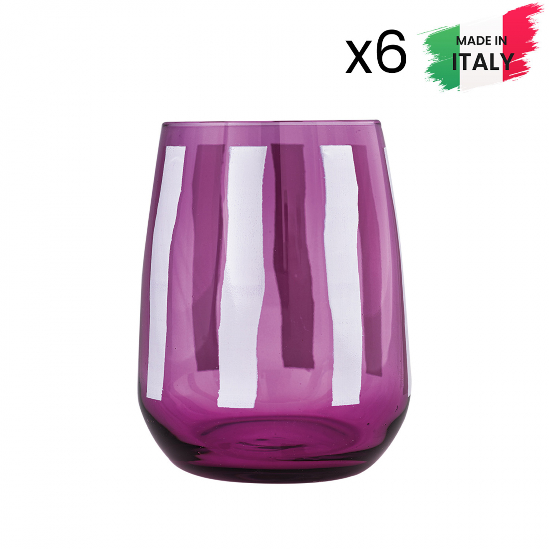 'Fior Di Loto' Water Glass Set - 350 ml, 6 Pieces